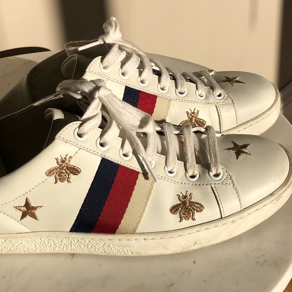 Gucci Shoes - Gucci sneakers red and blue stripes bees size 7 1/2
